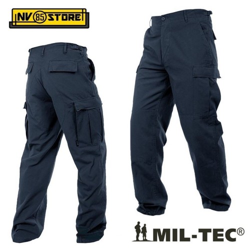 Pantaloni Militari Cargo MILTEC BDU in Ripstop Con Tasconi Softair Outdoor  BLU | eBay