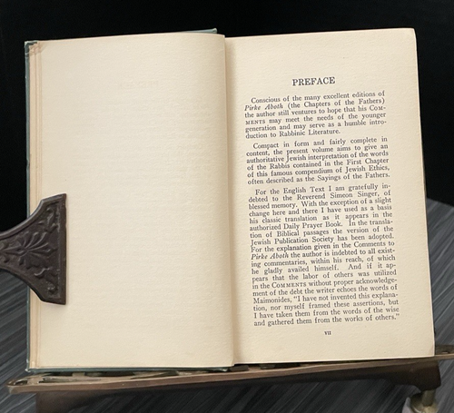 Pirke Aboth Comments (Chapter I) By  C.E. Hillel Kauvar HC  1929 Fisrt Edition - Picture 5 of 8