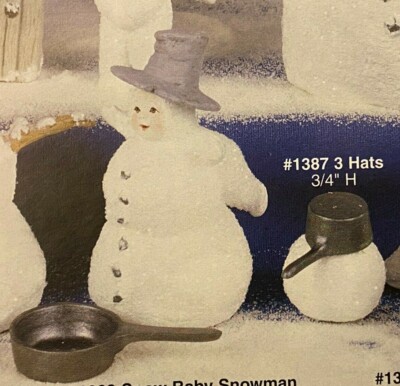 VINTAGE ALBERTA'S CERAMIC MOLD #1387 SNOW BABIES HATS 