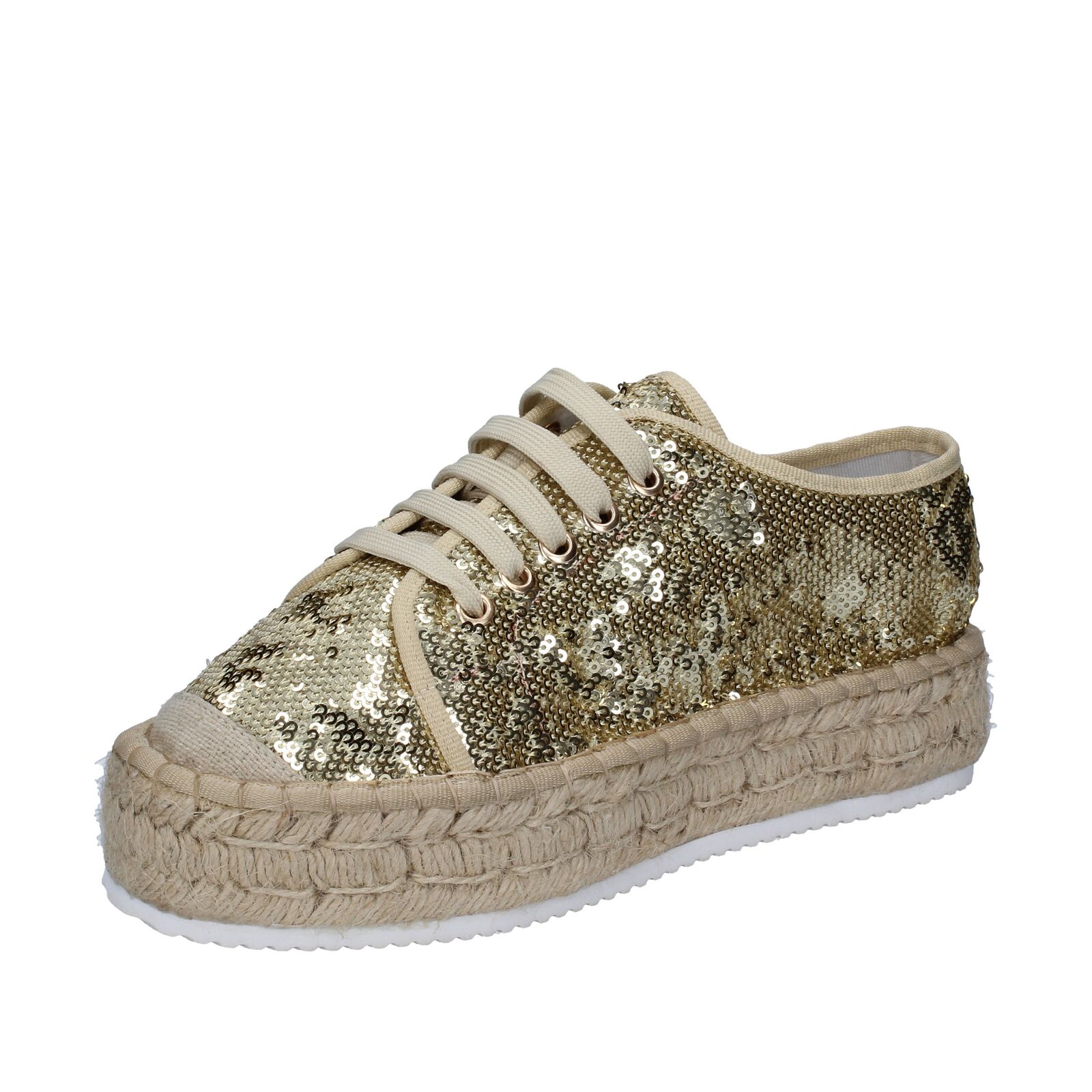 shoes FRANCESCO MILANO sneakers platinum textile sequins BS77 eBay