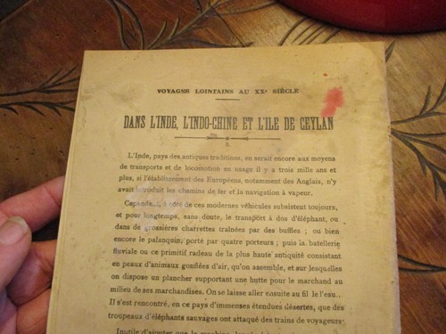 Très Ancien Cahier d'école " DANS L'INDE " Elephant Indien : Ecriture Ecolier - Imagen 8 de 9