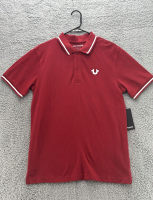 True Religion Men's Red Polo Shirt 