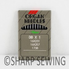 10 16X257 12 ORGAN DBX1 INDUSTRIAL SEWING MACHINE NEEDLES 16X231 DBX1 JUKI