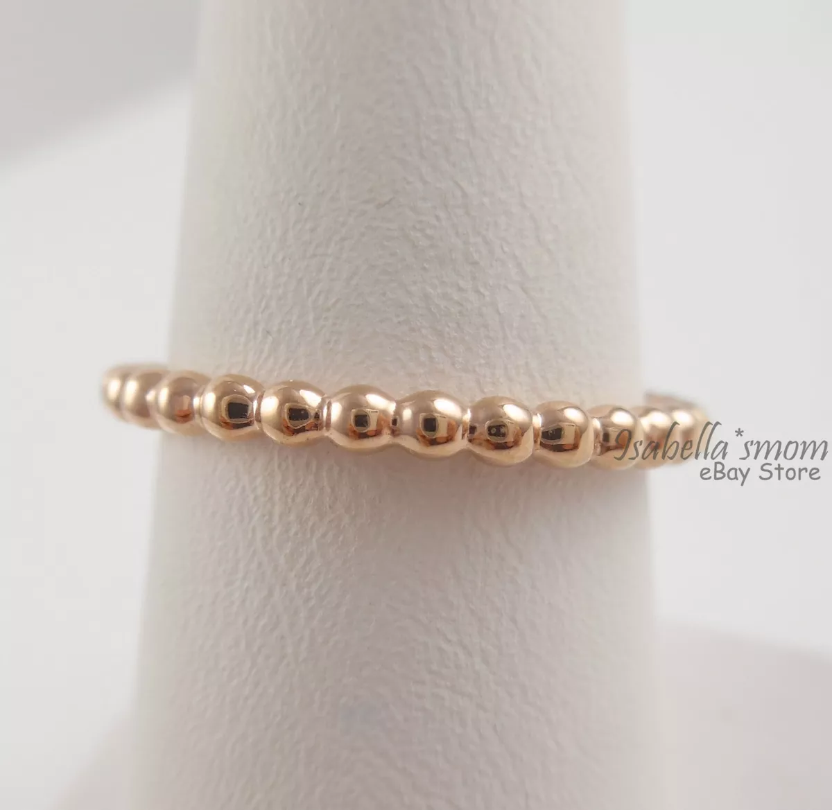 ETERNAL CLOUDS Genuine PANDORA Rose GOLD Plated Band RING 6 52