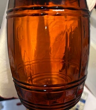 Antique - Amber Globe Tobacco Co Jar  Pat Oct 10th 1882  No Handle NICE!