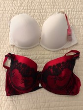 Enchanting Full Figure Bras 42D Lot of 2 Seamless  Lace Underwire NWT