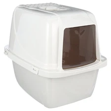Van Ness Pets Odor Control Large Enclosed Cat Litter Box, Hooded, Pearl
