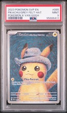 2023 POKEMON SVP EN-SV BLACK STAR PROMO #085 PIKACHU WITH GREY FELT HAT PSA 9