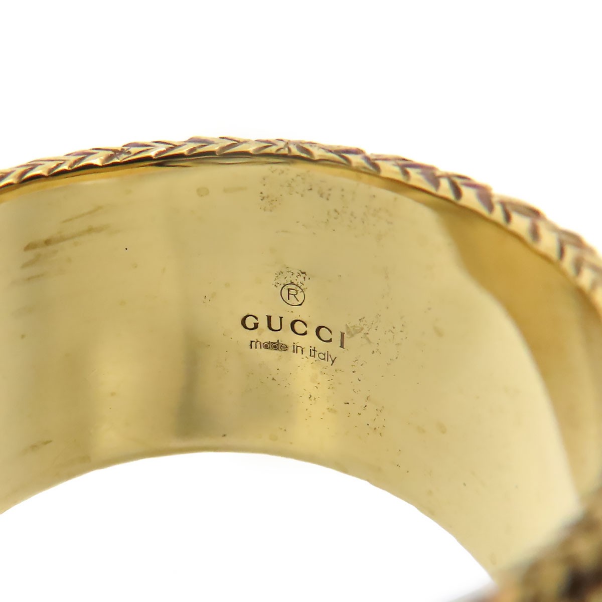 GUCCI Interlocking G Arabesque Ring #18 Au750 (K1… - image 4