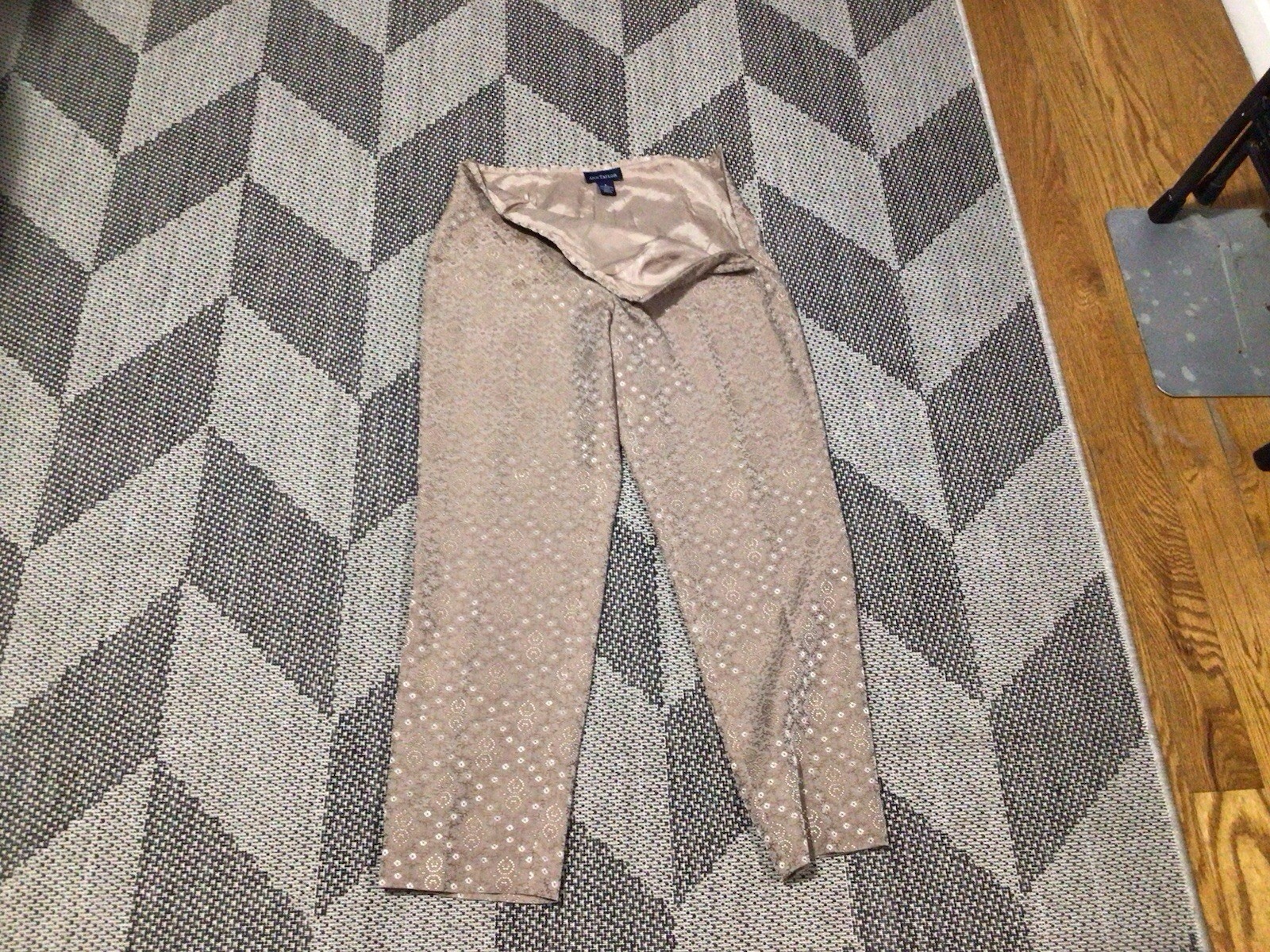 Ann Taylor Geometric Pattern Brown Lined Side Zip… - image 7