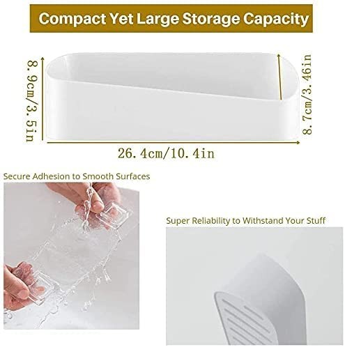 2 Pack Adhesive Bathroom Shelf Organizer Shower Caddy No Drilling Shower Shel...
