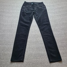 Simply Vera Vera Wang Corduroy Pants Womens 0 Black Excellent Slim Fit Stretch