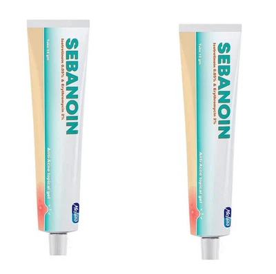 2 packs Melano Sebanoin gel Anti Acne 2 X 15 gm