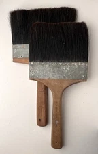 Large VTG Paint Brushes 7" Sherwin Williams 8" Vulcanized Rubber Steampunk Decor