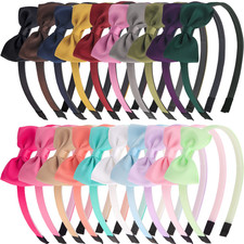 20Pcs Bows Headbands for Girls,Ribbon Hair Bow with Head Bands for Kids Toddlers