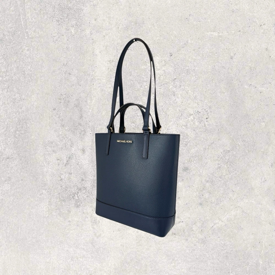 Michael Kors Tasche Shopper Geldbörse Jet Set Travel Kelli Blau Navy Leder NEU - Bild 2 von 4