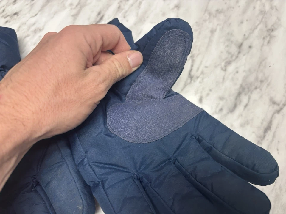 Guantes De Colección Michigan Wolverines Para Hombres XL Azul Wells Lamont Invierno Esquí Años 90 NCAA Foto 4 de 4