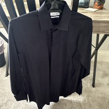 Calvin Klein Men's Long Sleeve Dress Fit, Button Down, 16 34/35