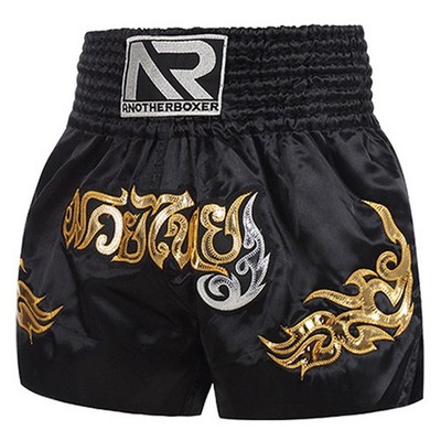 Muay Thai Shorts Boxing Fight Kickboxing Grappling Training Workout Gym Short...