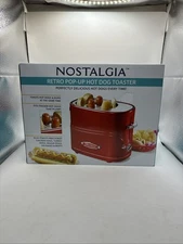 NEW Nostalgia Retro Pop-Up Hot Dog Toaster - Red 