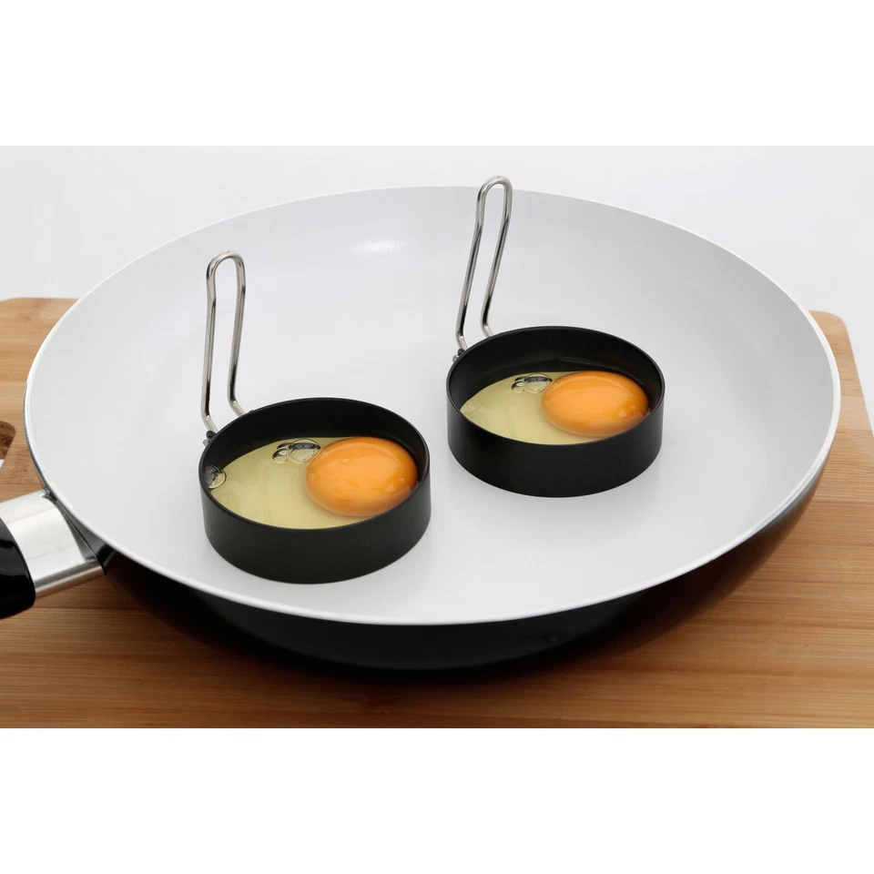 Premier Housewares 2 Piece Non-stick Folding Handles Fried Poached Egg Rings Set - image 3 of 4