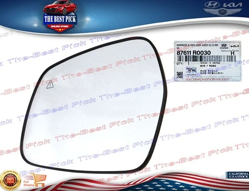 Mirror GLASS Holder LEFT DRIVER HEATED + BSD ⭐OEM⭐ 2022-2024 Carnival 87611R0030