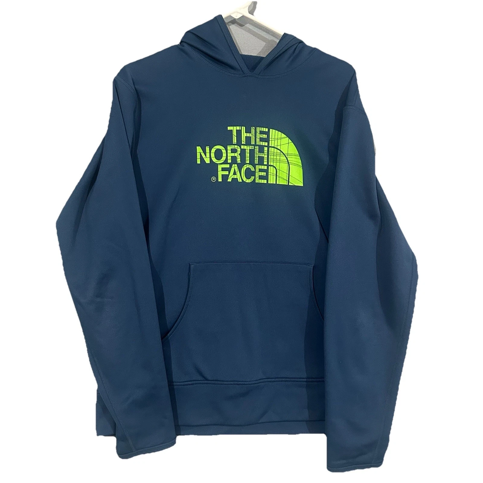 North Face Long Sleeve Hooded Pullover Blue Men’s Size L