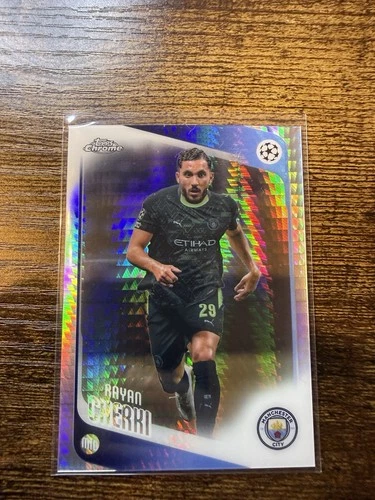 2025-26 Topps Chrome UEFA UCC Rayan Cherki, Manchester City No. 1 Prism