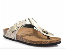 Sandali ciabatte infradito Valleverde G5830T platino glitter SCONTO