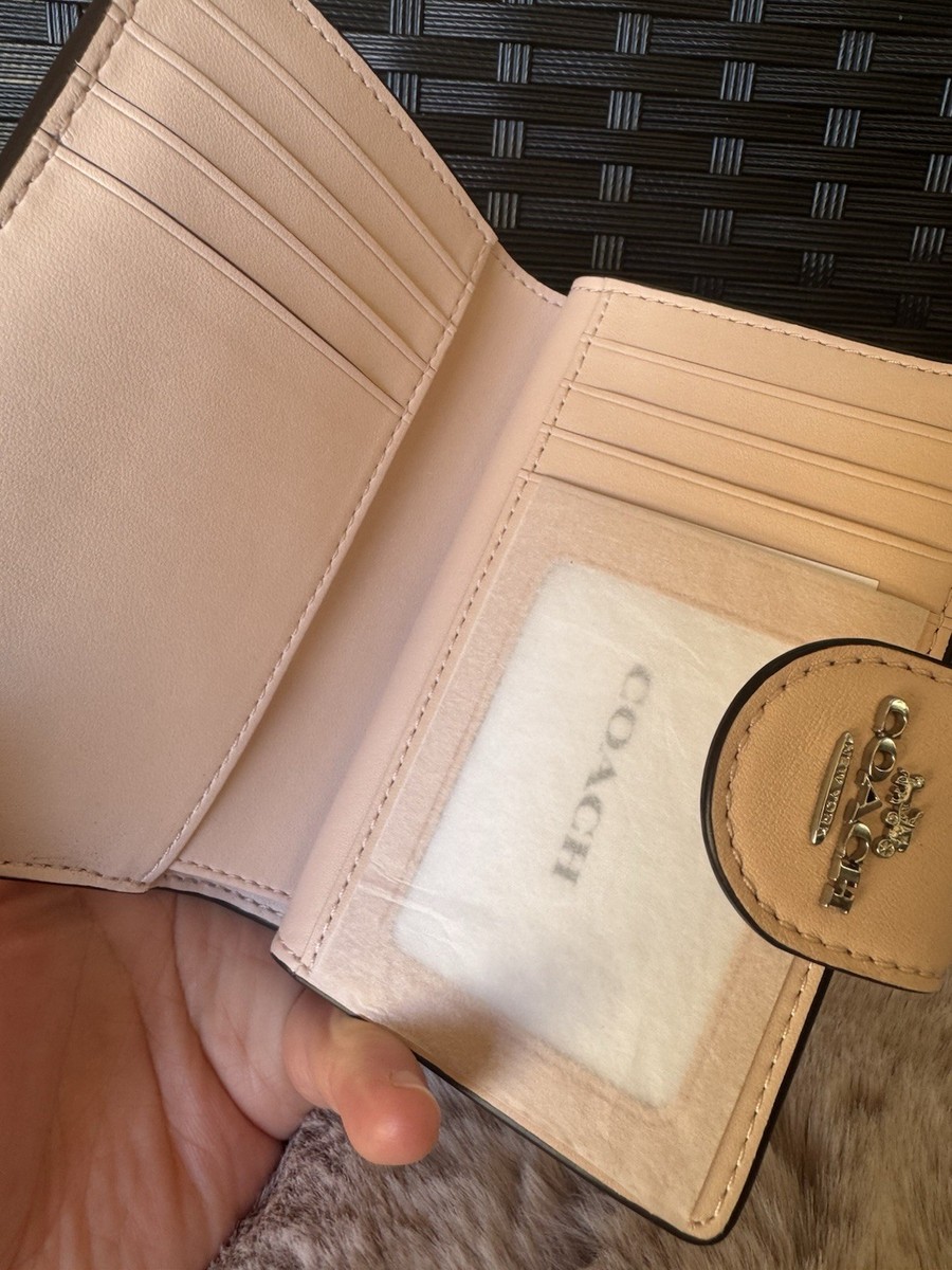 Coach CZ341 Medium Corner Zip Wallet In Signature Leather In Blush