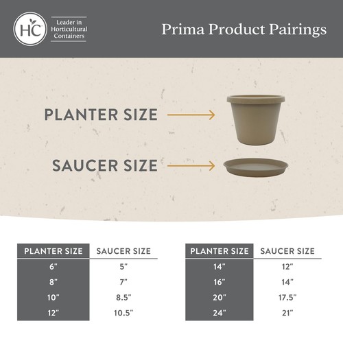 16 Inch Round Prima Planter - Plastic Plant Pot with Rolled Rim for Indoor Ou... - Picture 7 of 8