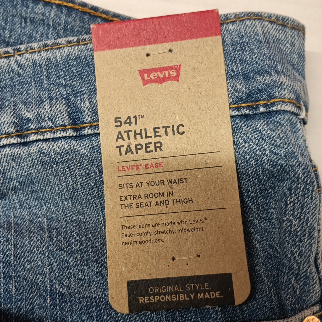 Levi's 541 Athletic Taper Jeans Men's 46x28 Blue Cotton Stretch