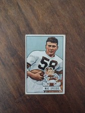 1951 Bowman #3 Mac Speedie  Cleveland Browns HOF No Creases Read 
