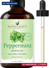 Handcraft Blends Peppermint Essential Oil - Huge 4 Fl Oz - 100 Pure and Natural