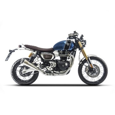 ZARD Auspuff Edelstahl Low Mount 2-1 Komplettanlage Triumph Scrambler 1200 XE 19-23