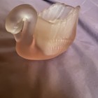 Vintage Pink Frosted Glass Swan Votive Holder Emson Designer Collection -1986 — photo 1