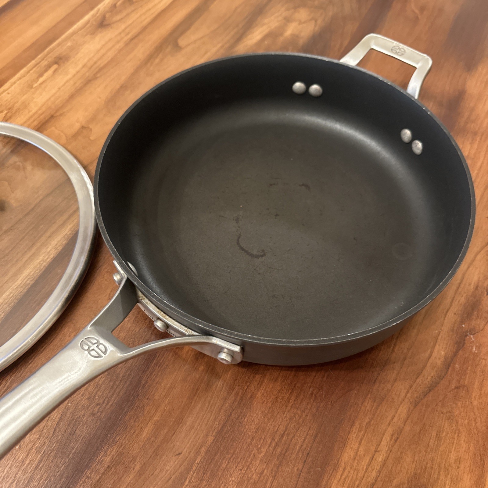 Calphalon Signature Nonstick 3 Quart Saute Pan 5003 with Lid, Metal Utensil Safe
