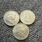Franklin Half Dollar Silver Lot 1958 1962 1963 Liberty Bell Reverse 50C