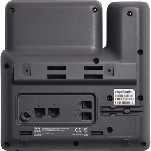 Cisco 6841 IP Phone - Corded - Corded - Charcoal - 第 2/3 張圖片