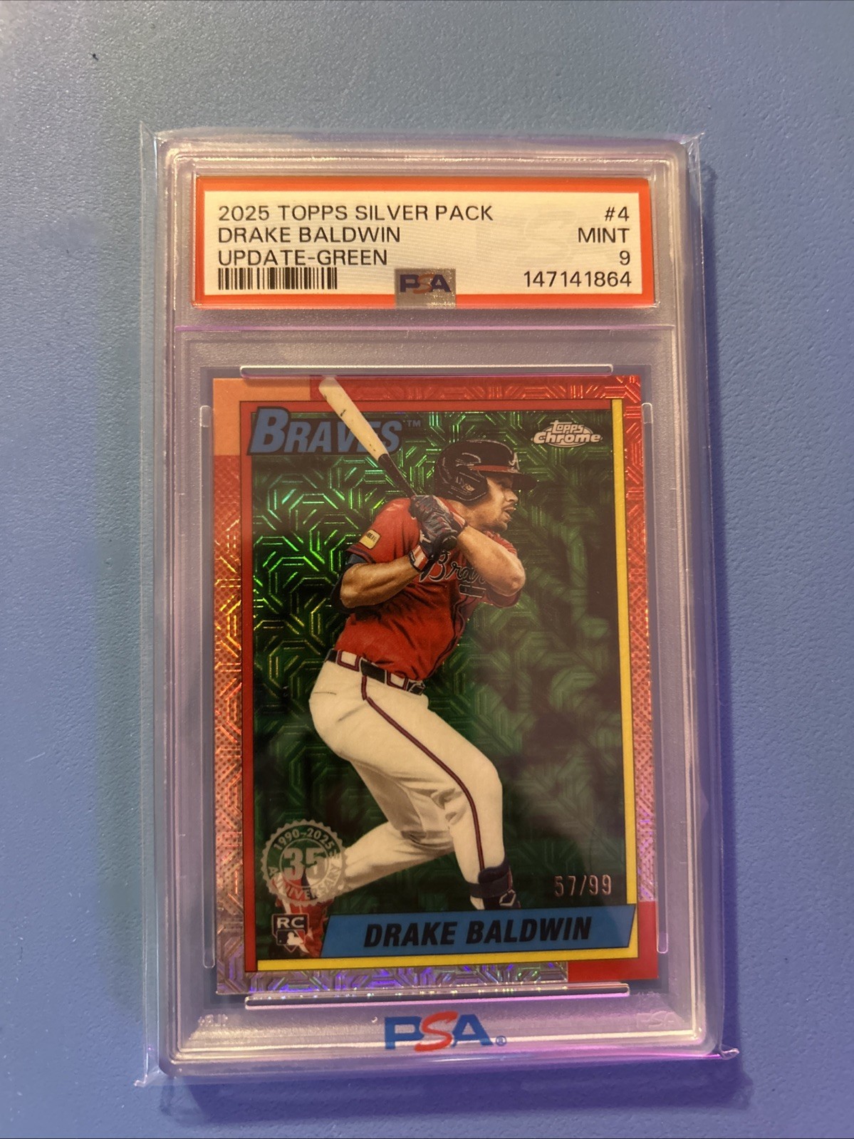 2025 Topps Update - 1990 Chrome Silver Pack Drake Baldwin Green  #57/99  