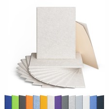 12 Pack Rectangle Acoustic Panels Self 16 12in 12pcs, Beige
