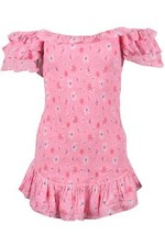 LOVESHACKFANCY FLORAL PRINT COTTON MINI DRESS MEDIUM