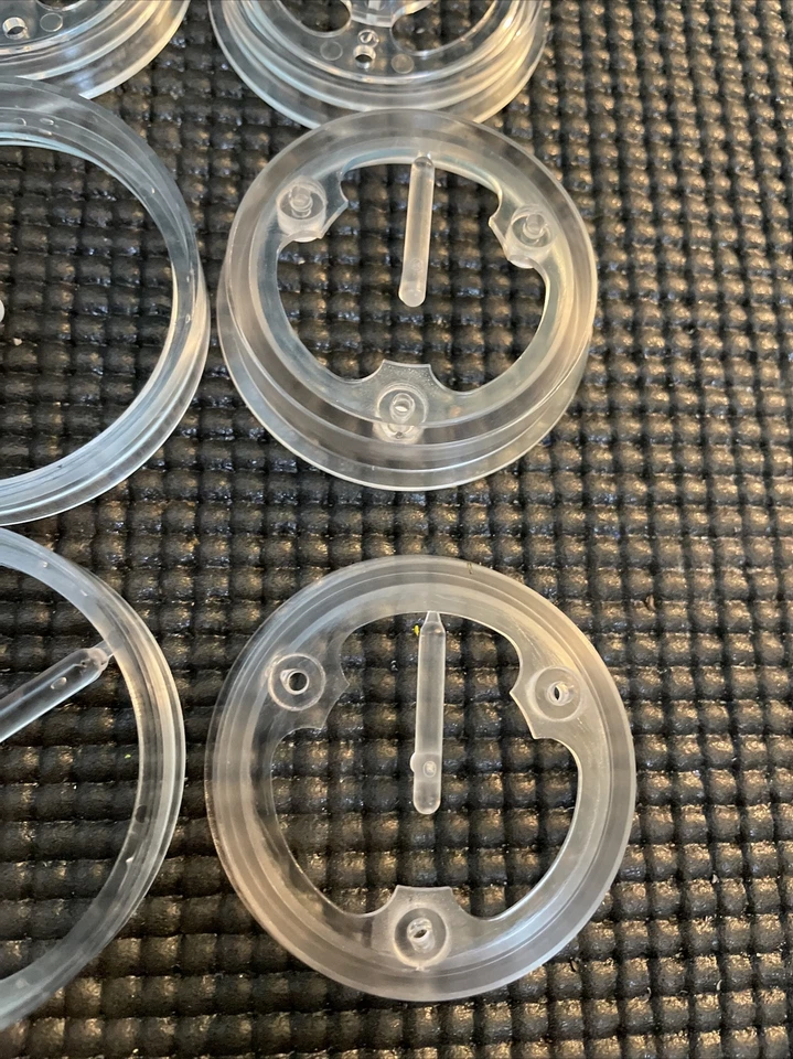 Team Associated 6004 RC10CC Classic Clear Front Wheels Fit Vintage RC10 - Image 2 of 4