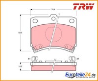 Bremsbelagsatz, Scheibenbremse Trw GDB773 FüR Kia Pride Ford