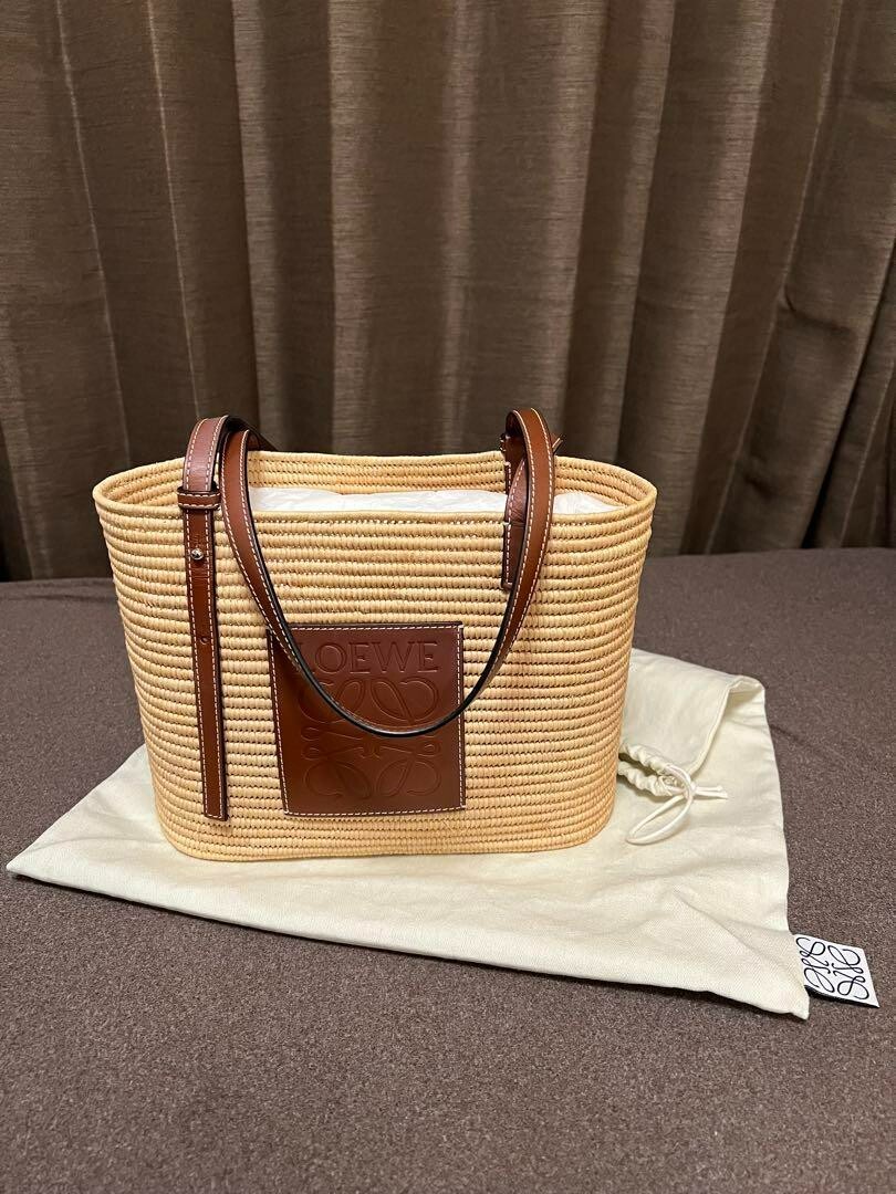 LOEWE Square Basket Bag Small Natural/P perception Raffia LOEWE Square Basket Bag Small Natural/P perception Raffia