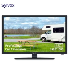 SYLVOX 27 Inch RV TV 1080P Built-in DVD Player Speaker FM Radio 12/24 Volt DC