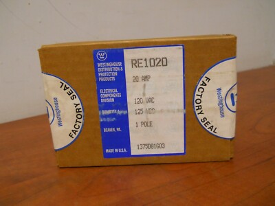 NEW RE1020 20A 120V 1P WESTINGHOUSE CIRCUIT BREAKER IN BOX