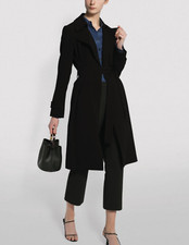Theory Oaklane Black Trench Coat In Size Uk4 / Us0 / Fr32 / It36 - Rrp £575