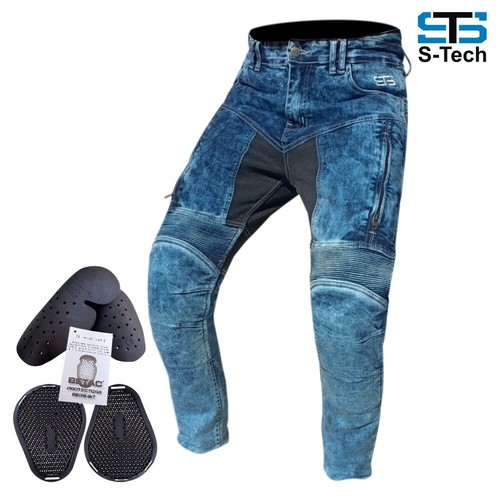 Jeans Moto Pantaloni Tecnico Stechmoto ST555 Falcon con Aramide E CE  Protezione | eBay