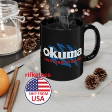 Okuma Fishing 11oz 15oz Coffee Tea Black Mug